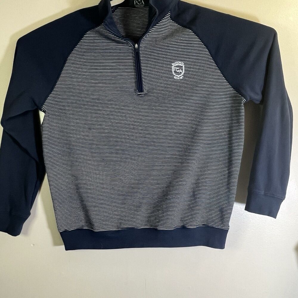 PGA National Resort Pullover Shirt Mens Medium Raglan Blue  Palm Beach Golf